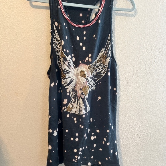 *Sold on Depop*
We The Free Free People Sequin eagle Patriotic Graphic Tank Top - Picture 1 of 3